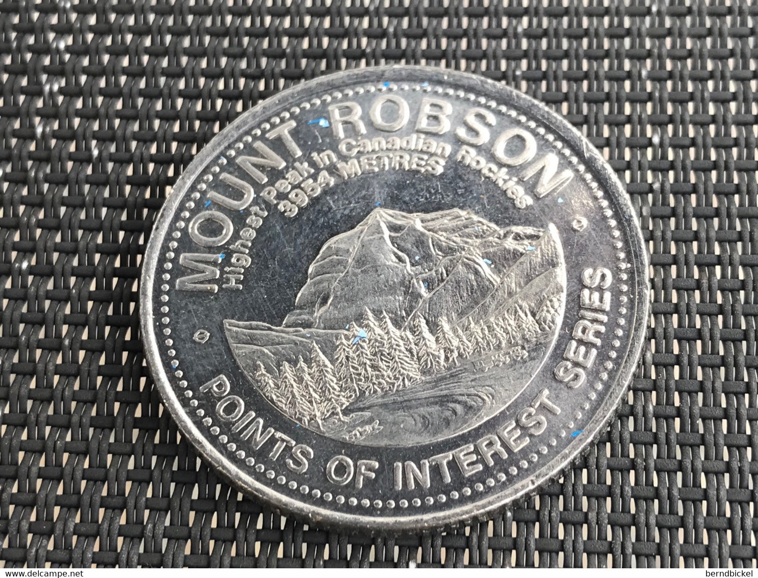Münze Token Medaille Mount Robson Point Of Interest Series Kanada 1979 - Souvenirmunten (elongated Coins)