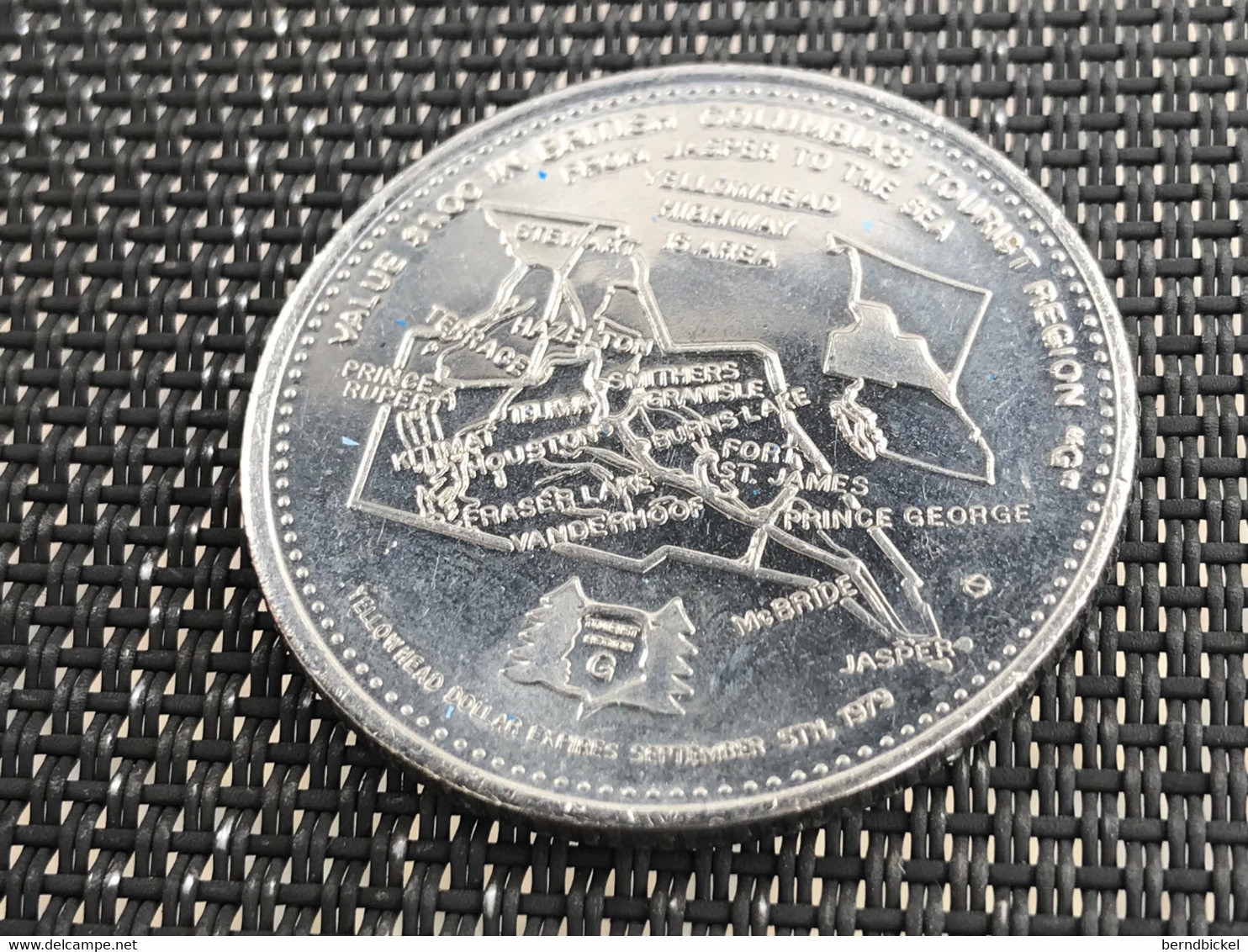 Münze Token Medaille Mount Robson Point Of Interest Series Kanada 1979 - Pièces écrasées (Elongated Coins)
