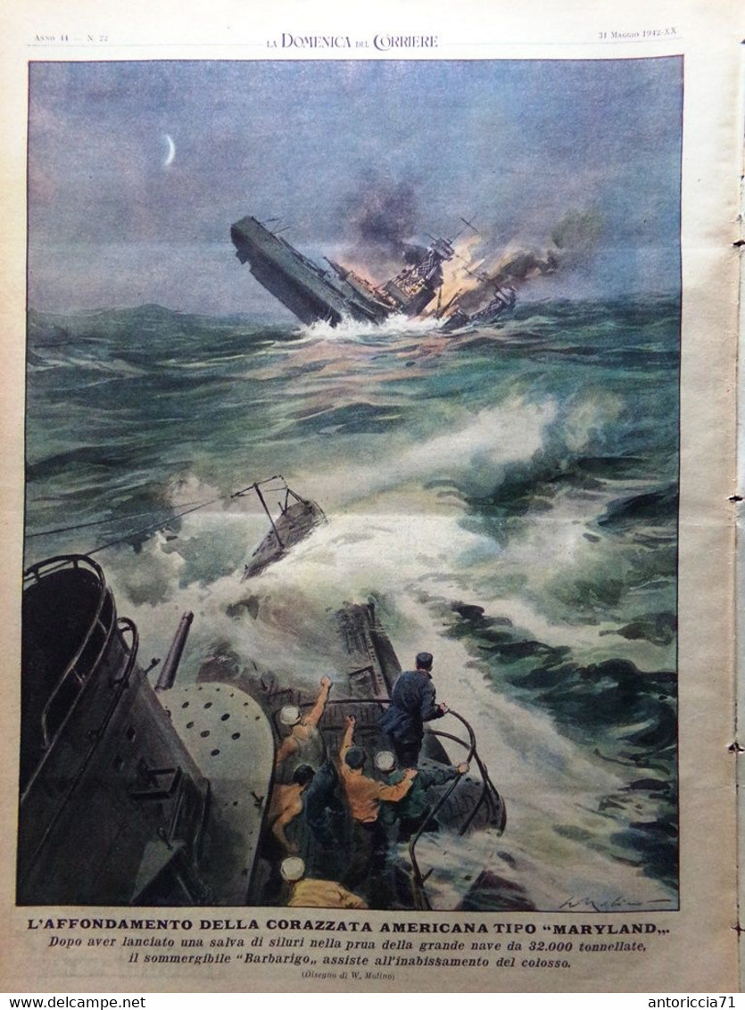 La Domenica Del Corriere 31 Maggio 1942 WW2 Crimea Delhi Jugoslavia Carcov India - Guerre 1939-45
