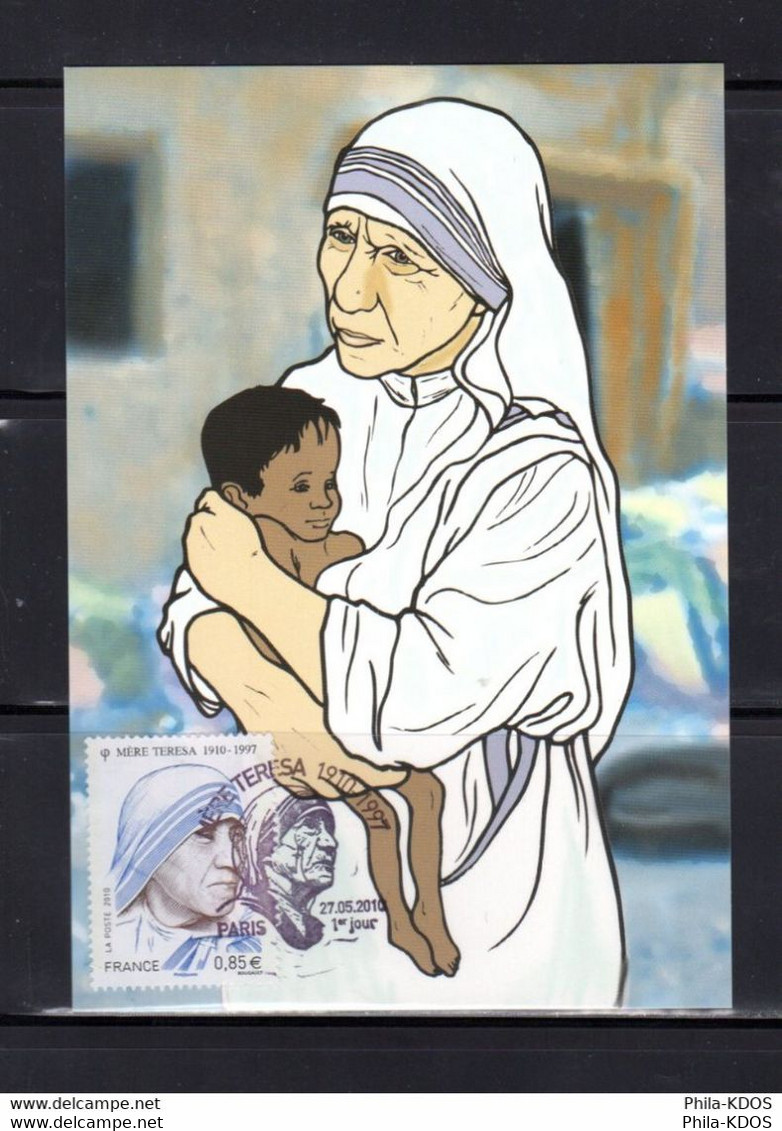 2010 " MERE TERESA " Sur Carte Maximum N° YT 4455 Parfait état CM - Mother Teresa