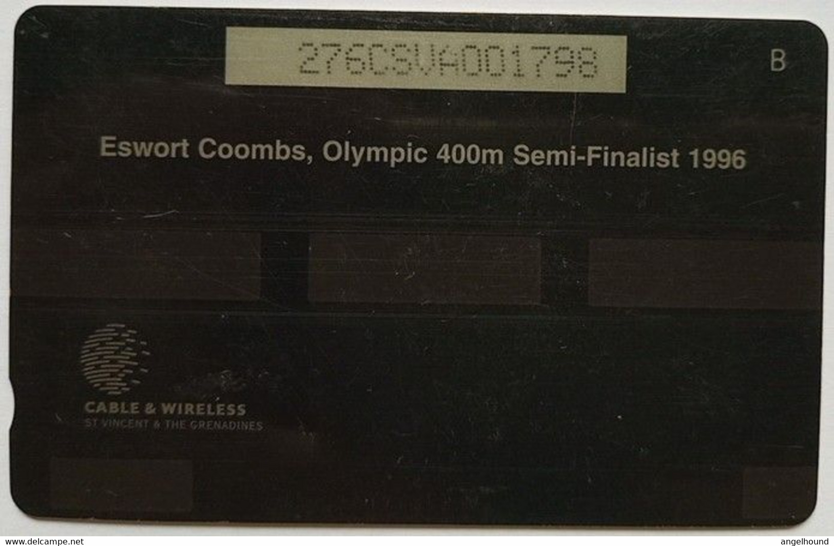 St. Vincent And Grenadines 276CSVA EC$10 " Eswort Coombs Olympic Semi Finalist 1996 " - St. Vincent & The Grenadines
