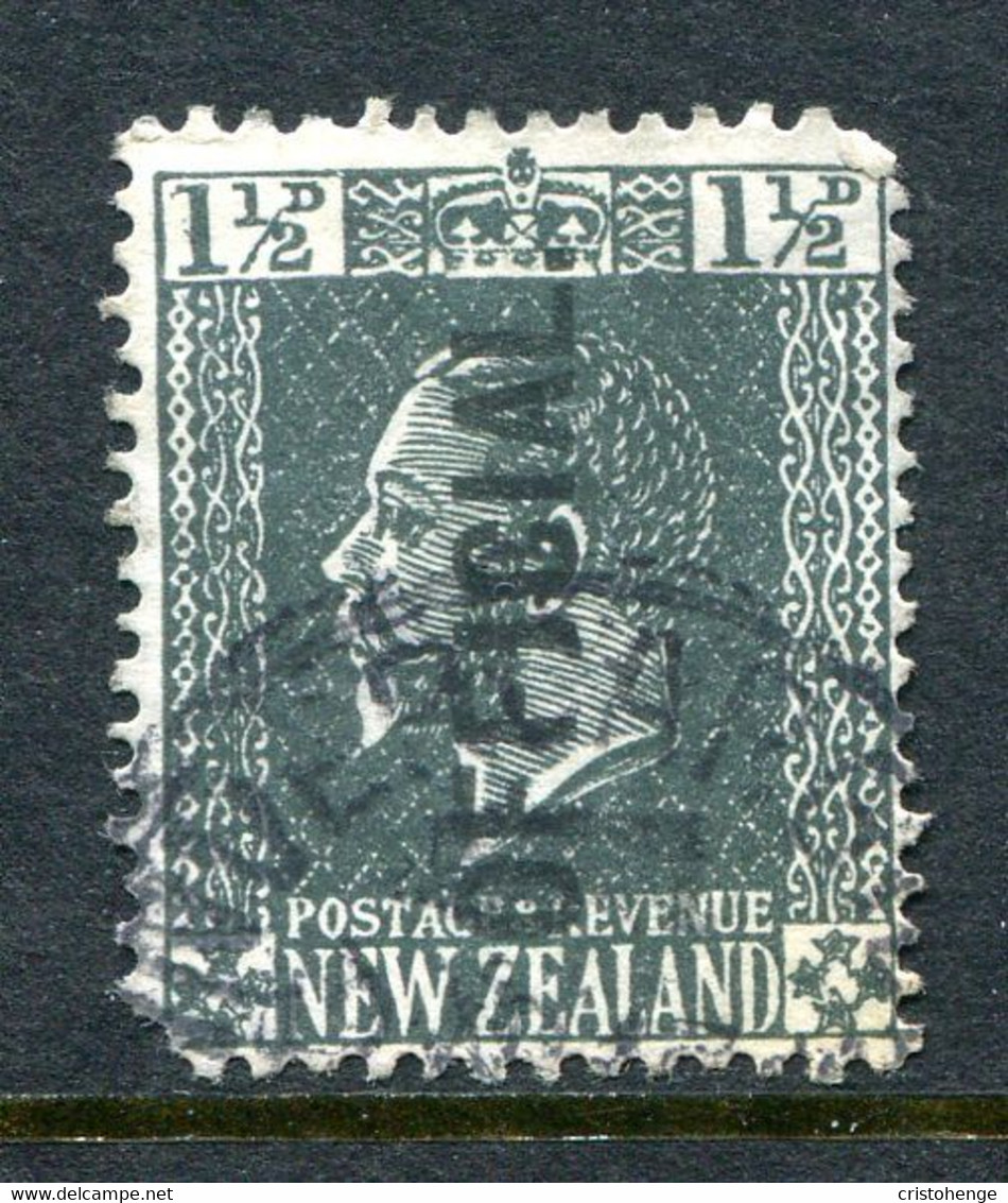 New Zealand 1915-34 Officials - KGV Surface - De La Rue - Local - 1½d Grey-black Used (SG O89) - Service