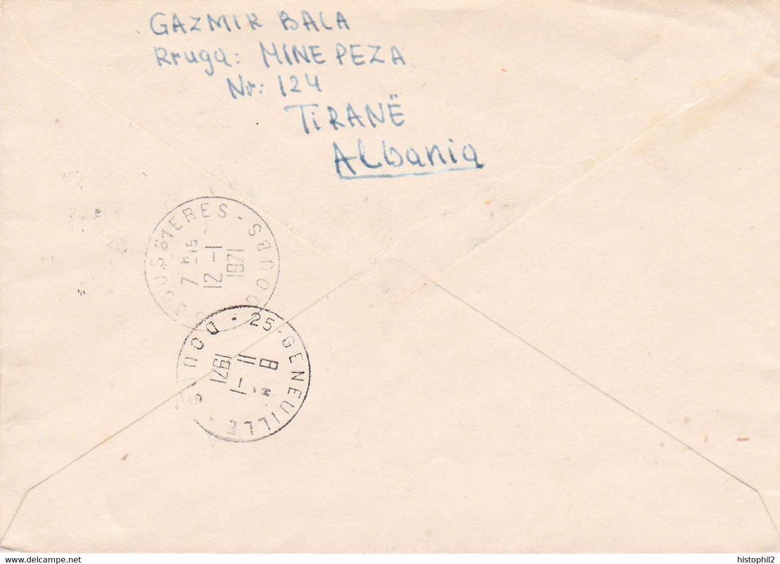 Rare Airmail REGISTERED Cover From Tirana Albania To France 28/12/1970 With Rare 15 Q Industry Stamp (Yvert 1294 B) - Albania