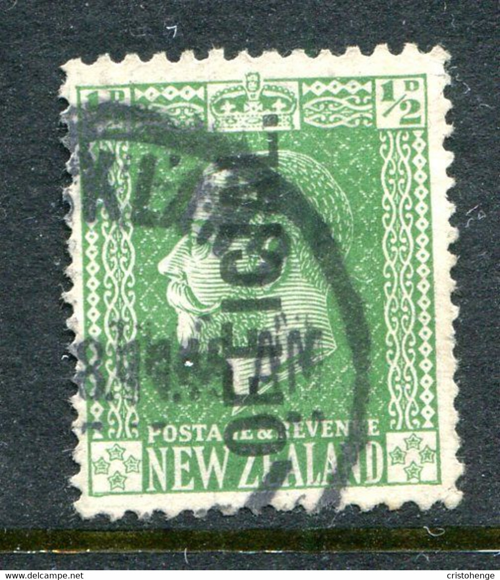 New Zealand 1915-34 Officials - KGV Surface - Cowan - ½d Green Used (SG O96) - Officials