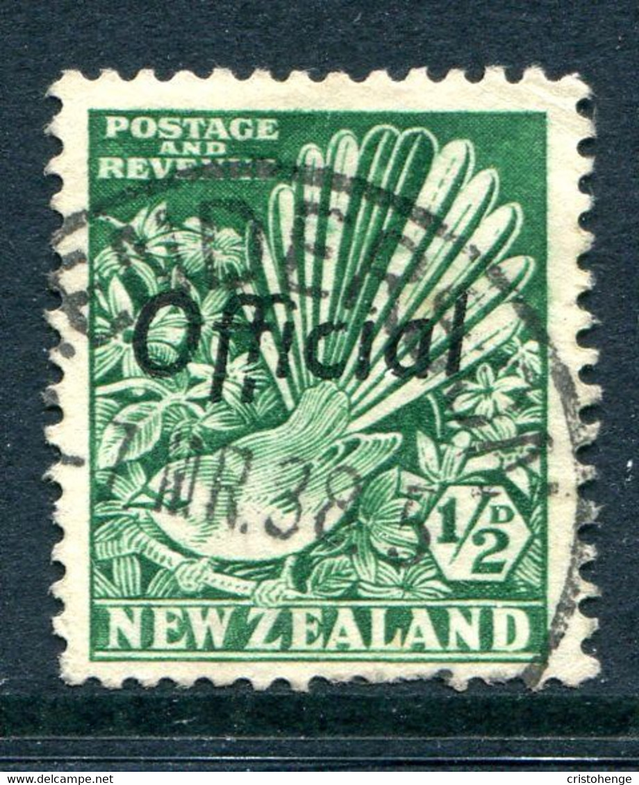 New Zealand 1936-61 Officials - Pictorials - Multiple Wmk. - P.14 X 13½ - ½d Fantail Used (SG O120) - Dienstmarken