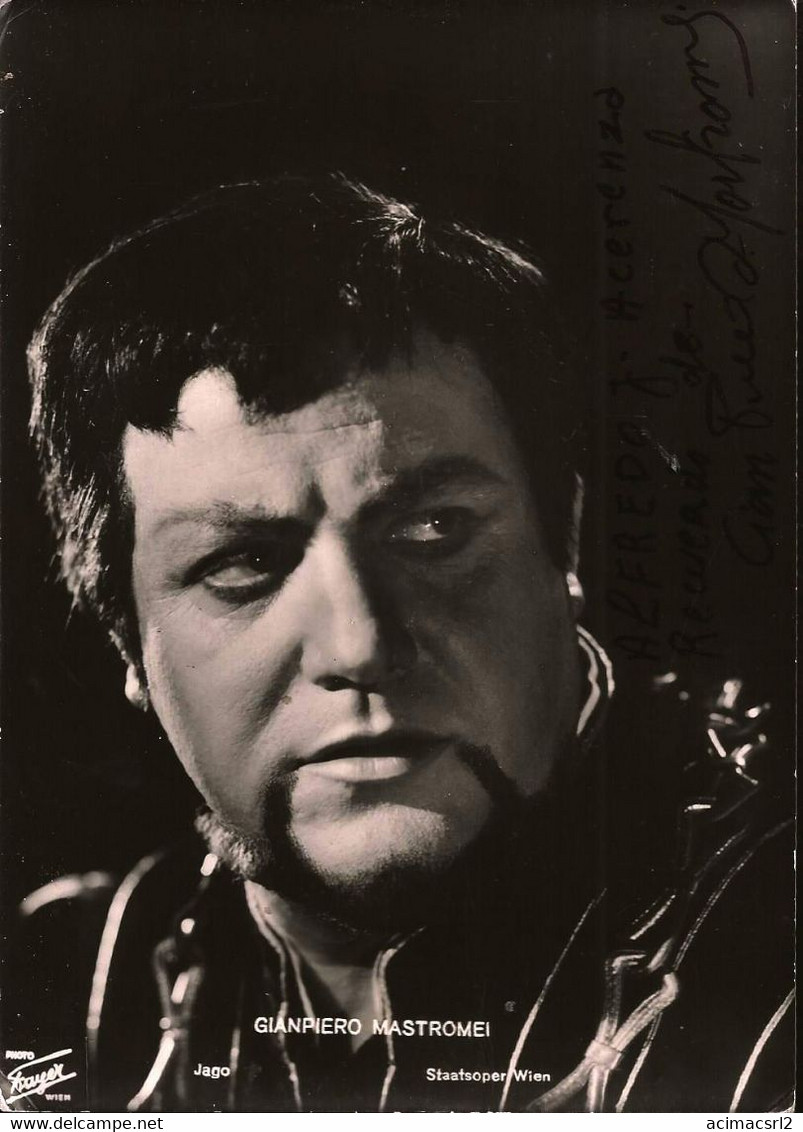 2482 - OPERA / GIAN-PIERO MASTROMEI As Jago In Staatsoper Wine With Autograph Hand Signed Dedicace - Photo 17x12cm Fayer - Signed Photographs