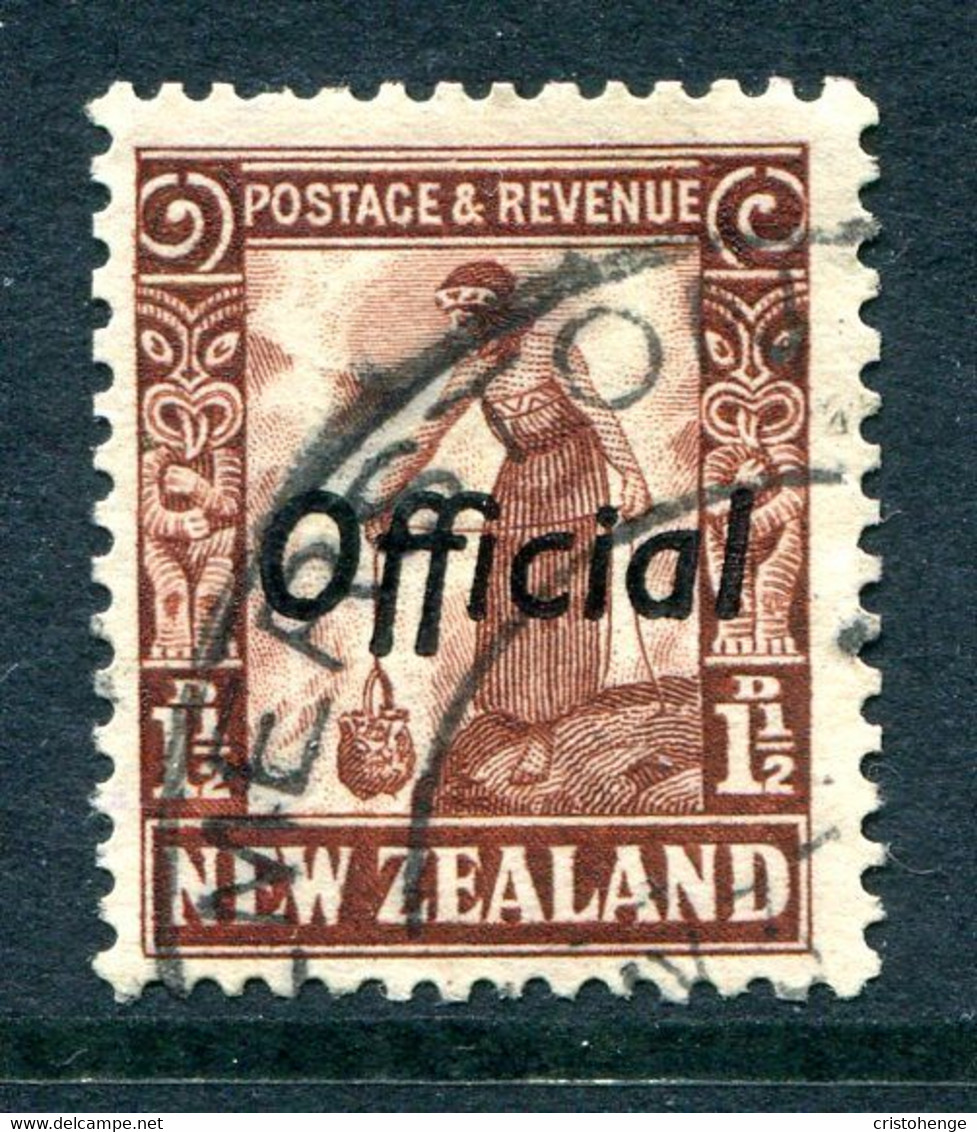 New Zealand 1936-61 Officials - Pictorials - Multiple Wmk. - P.14 X 13½ - 1½d Maori Girl Used (SG O122) - Servizio