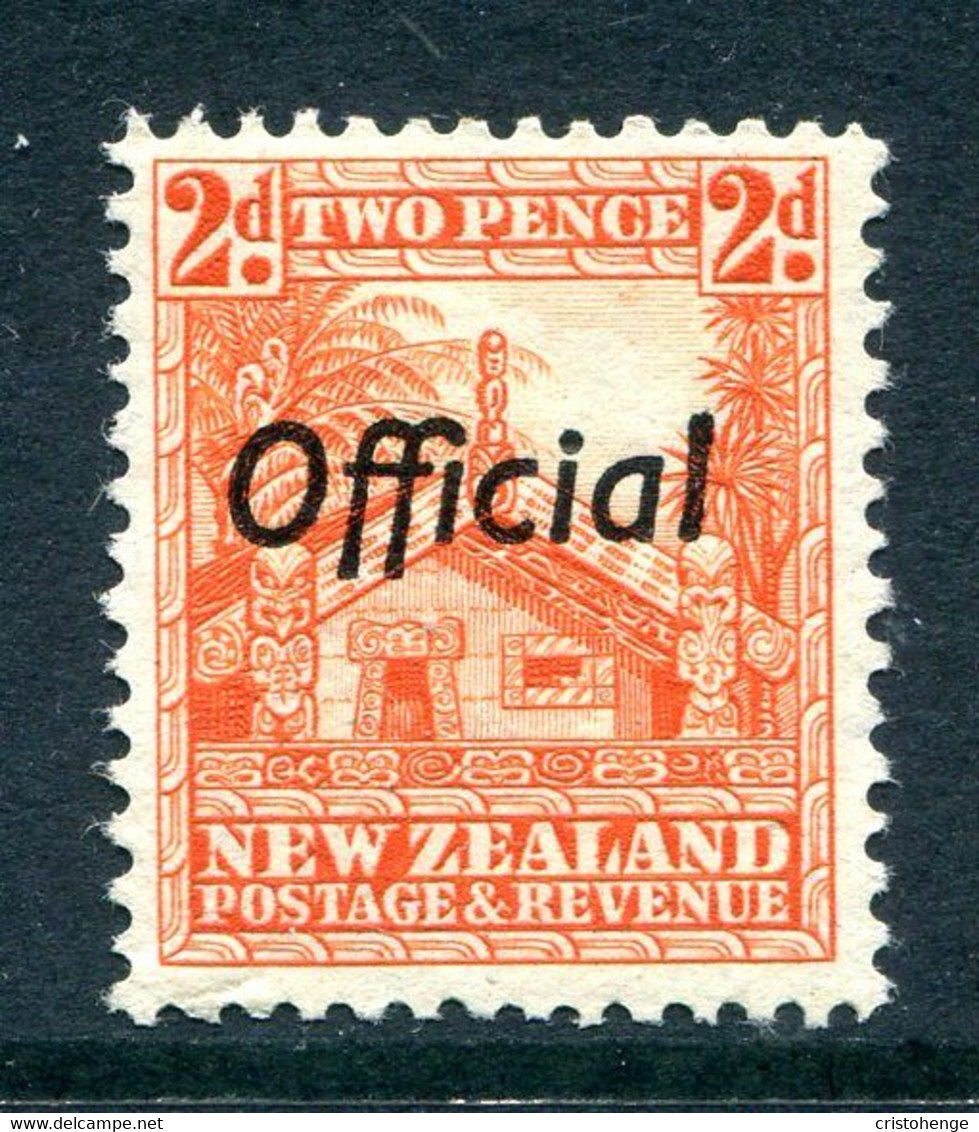 New Zealand 1936-61 Officials - Pictorials - Multiple Wmk. - P.14 X 13½ - 2d Whare HM (SG O123) - Dienstmarken