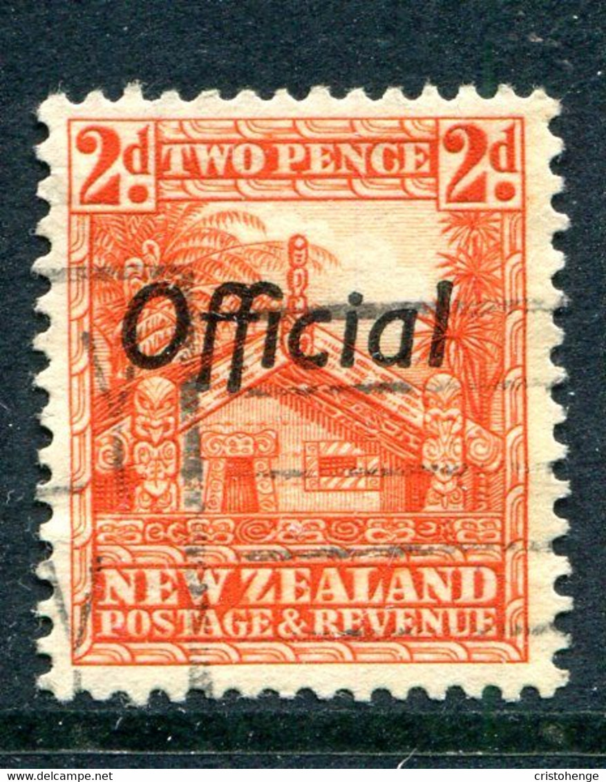 New Zealand 1936-61 Officials - Pictorials - Multiple Wmk. - P.14 X 13½ - 2d Whare Used (SG O123) - Dienstzegels