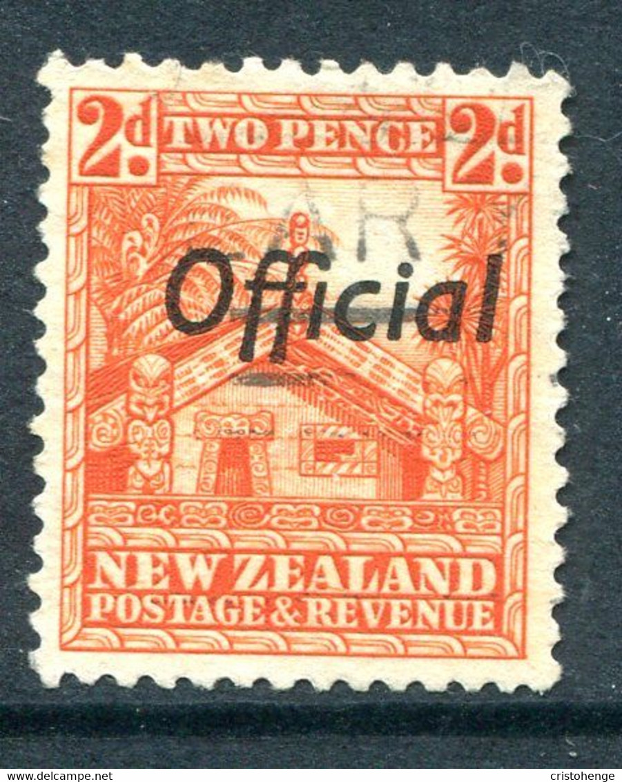 New Zealand 1936-61 Officials - Pictorials - Multiple Wmk. - P.14 X 13½ - 2d Whare Used (SG O123) - Service