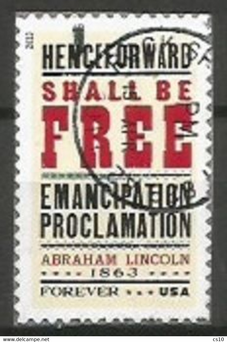 USA 2013 Emancipation Proclamation Braodside  - Forever - SC.4721 - VFU - Oblitérés