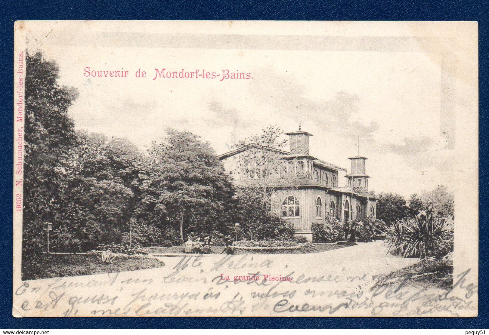 Souvenir De Mondorf-les-Bains. La Grande Piscine. 1901 - Mondorf-les-Bains