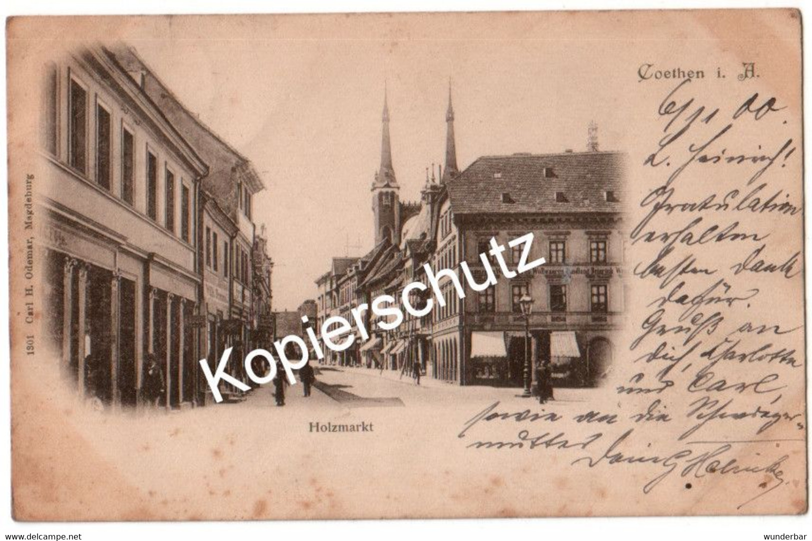 Coethen I. A.  1900 - Holzmarkt  (z6985) - Köthen (Anhalt)