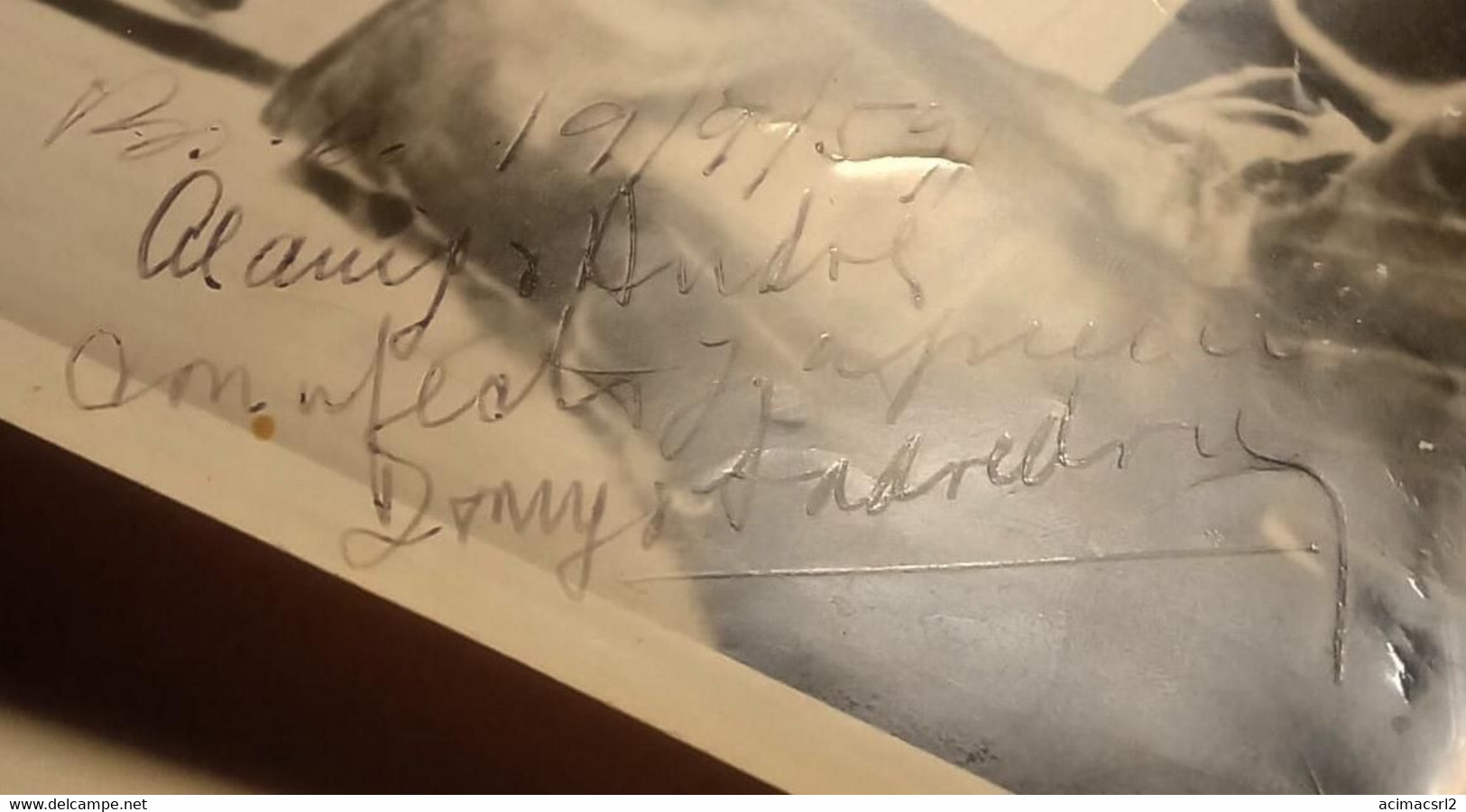2484 - CAR RACING / DANY SAAVEDRA Pilot ?? Unidentified With Autograph Hand Signed Dedicace - BIG Photo 24x16cm 1959 - Foto Dedicate