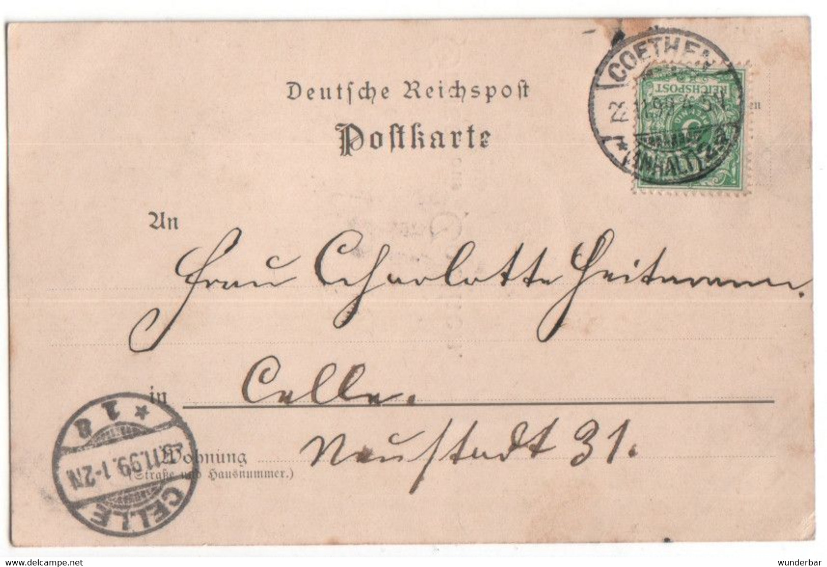 Gruss Aus Coethen  1899 - Ludwigs Gymnasium  (z6986) - Köthen (Anhalt)