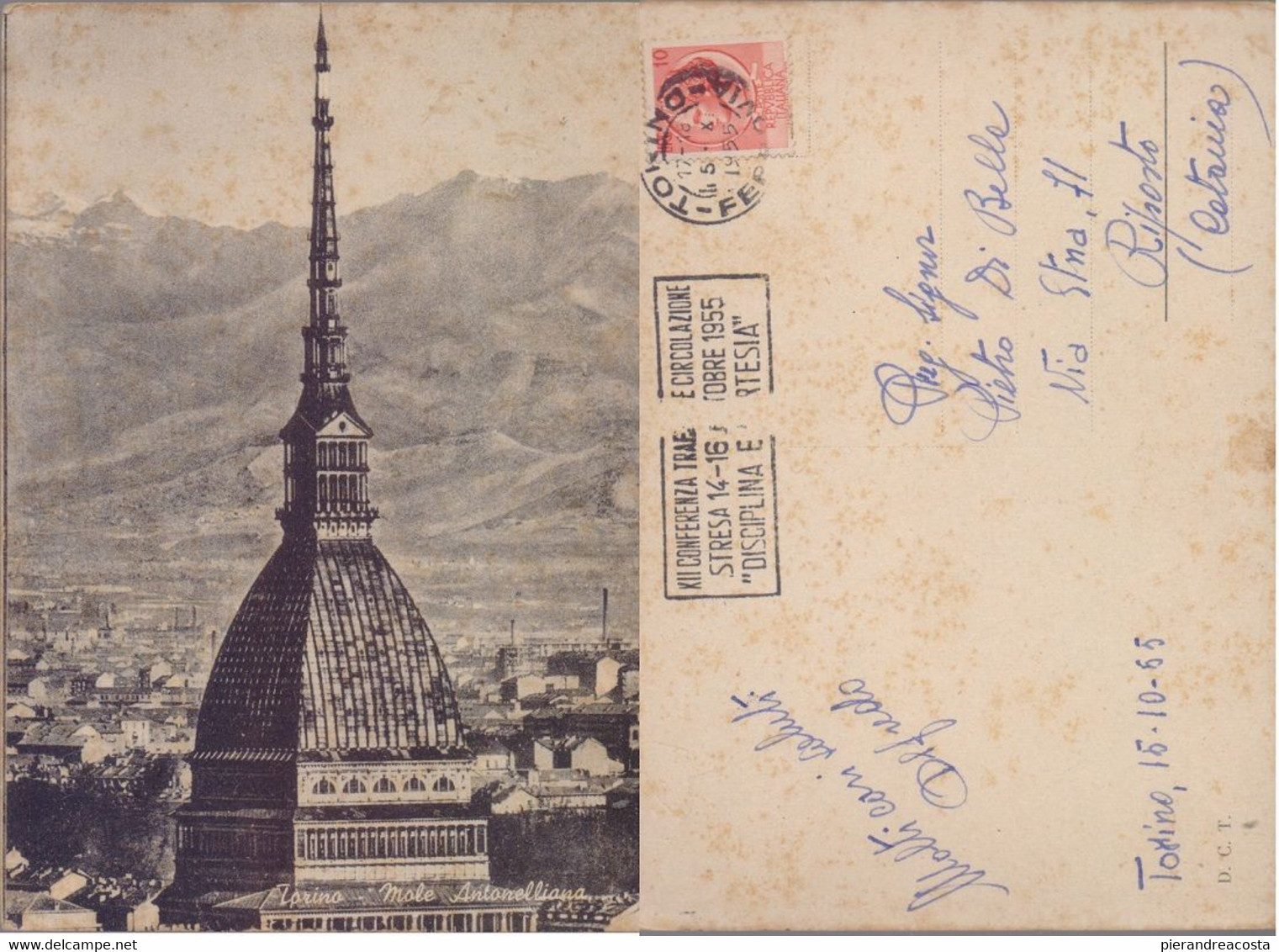 Torino. Mole Antonelliana. Viaggiata 1955 - Mole Antonelliana