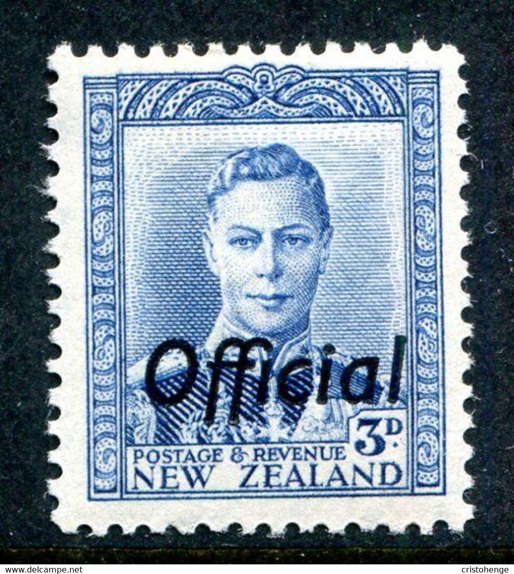 New Zealand 1938-51 Officials - KGVI - 3d Blue HM (SG O140) - Oficiales