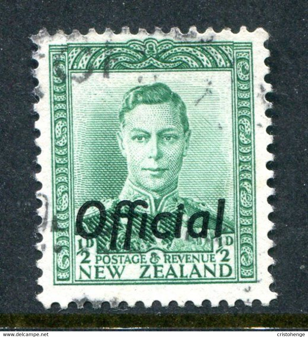 New Zealand 1938-51 Officials - KGVI - ½d Green Used (SG O134) - Service