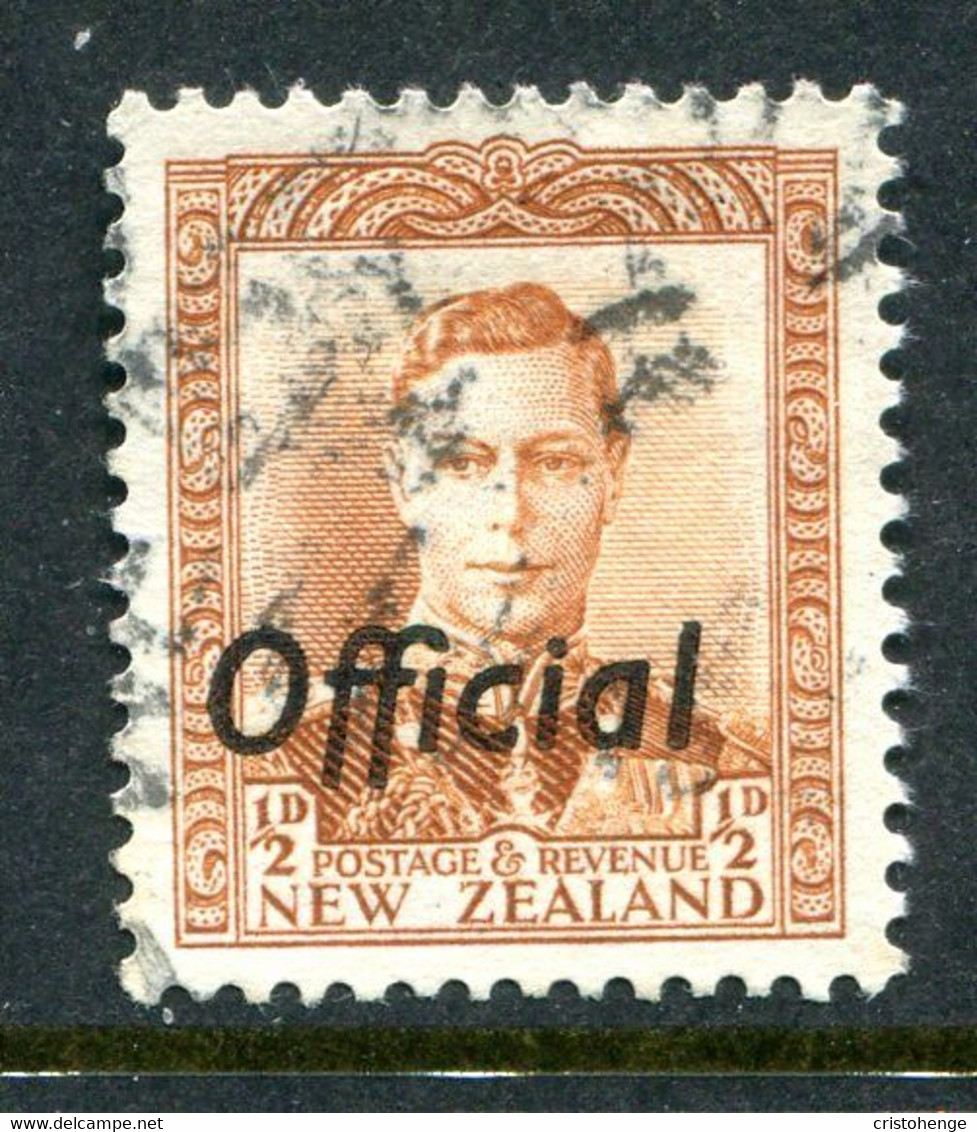 New Zealand 1938-51 Officials - KGVI - ½d Brown-orange Used (SG O135) - Oficiales