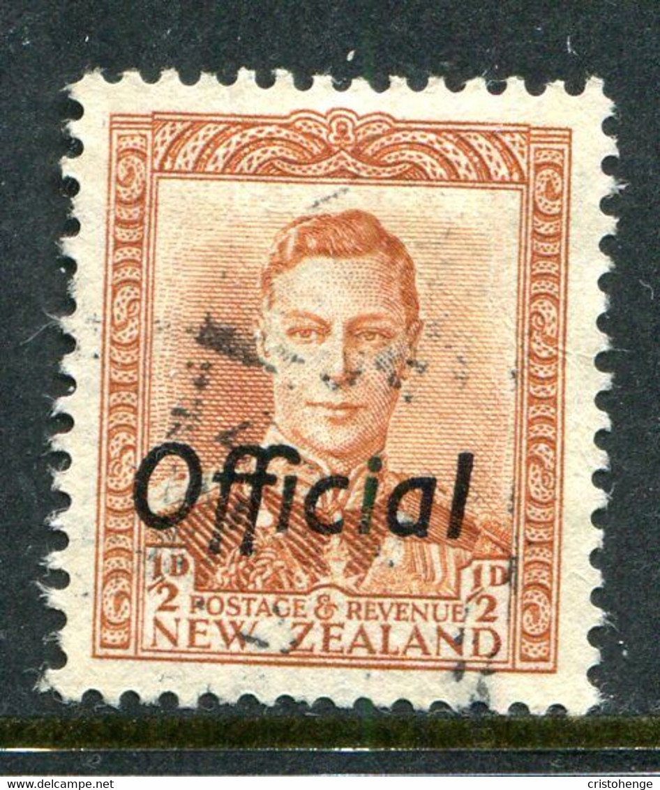 New Zealand 1938-51 Officials - KGVI - ½d Brown-orange Used (SG O135) - Service