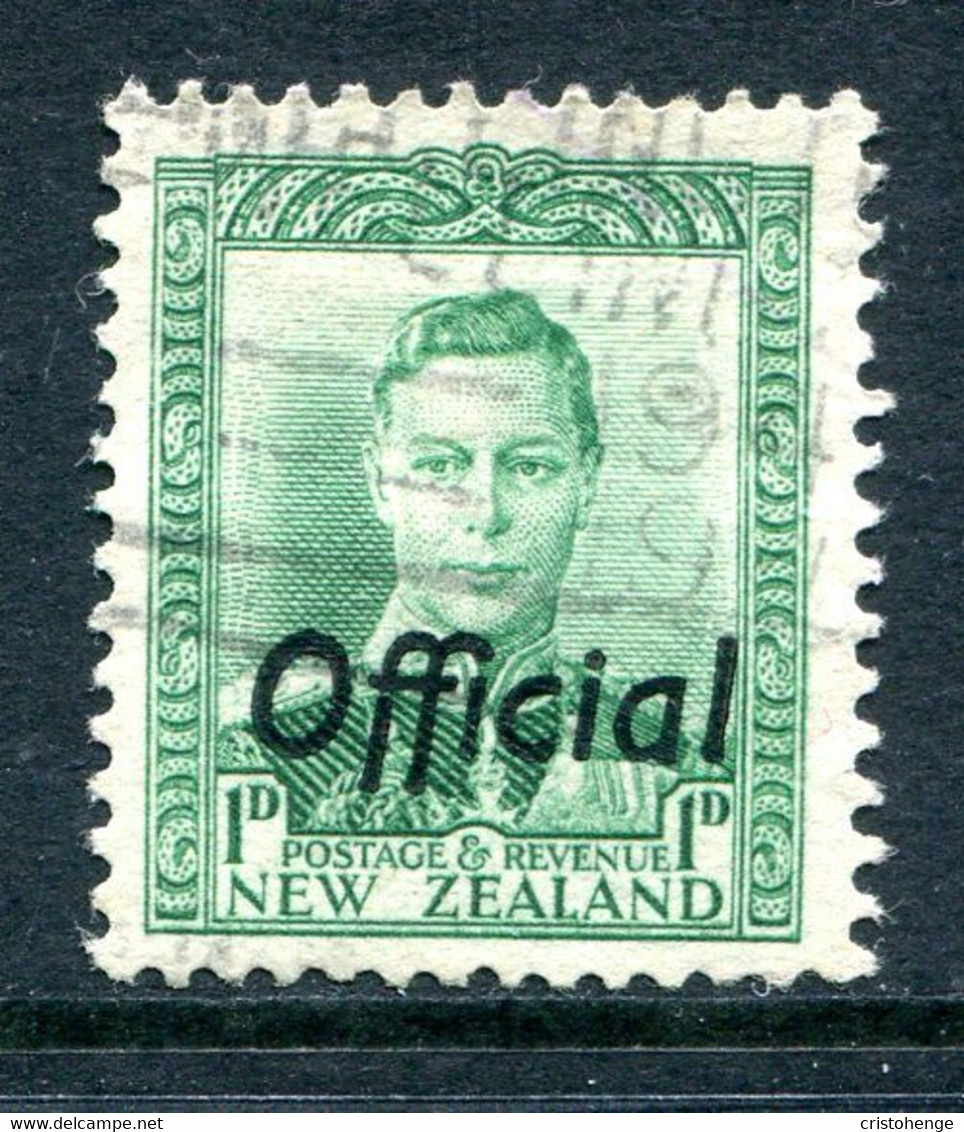 New Zealand 1938-51 Officials - KGVI - 1d Green Used (SG O137) - Servizio