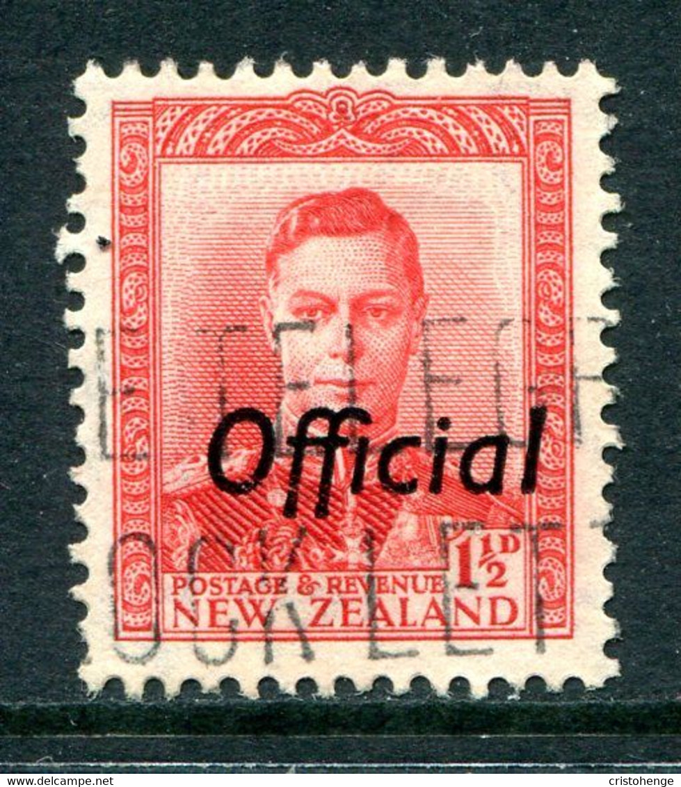 New Zealand 1938-51 Officials - KGVI - 1½d Scarlet Used (SG O139) - Dienstmarken