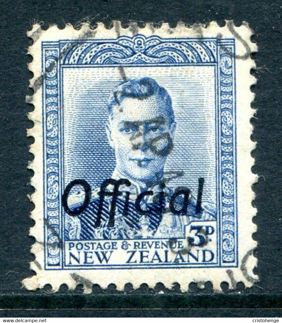 New Zealand 1938-51 Officials - KGVI - 3d Blue Used (SG O140) - Service