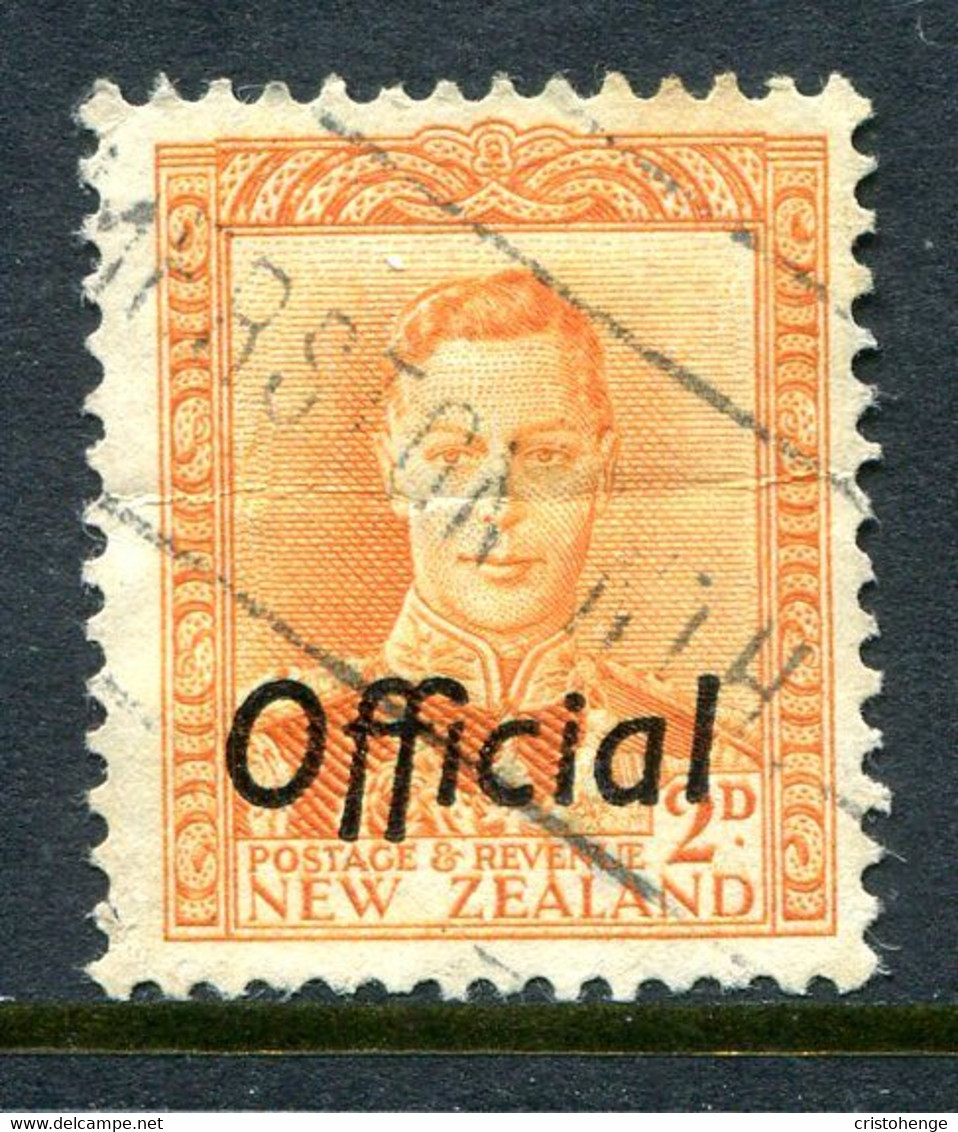 New Zealand 1947-51 Officials - KGVI - 2d Orange Used (SG O152) - Oficiales