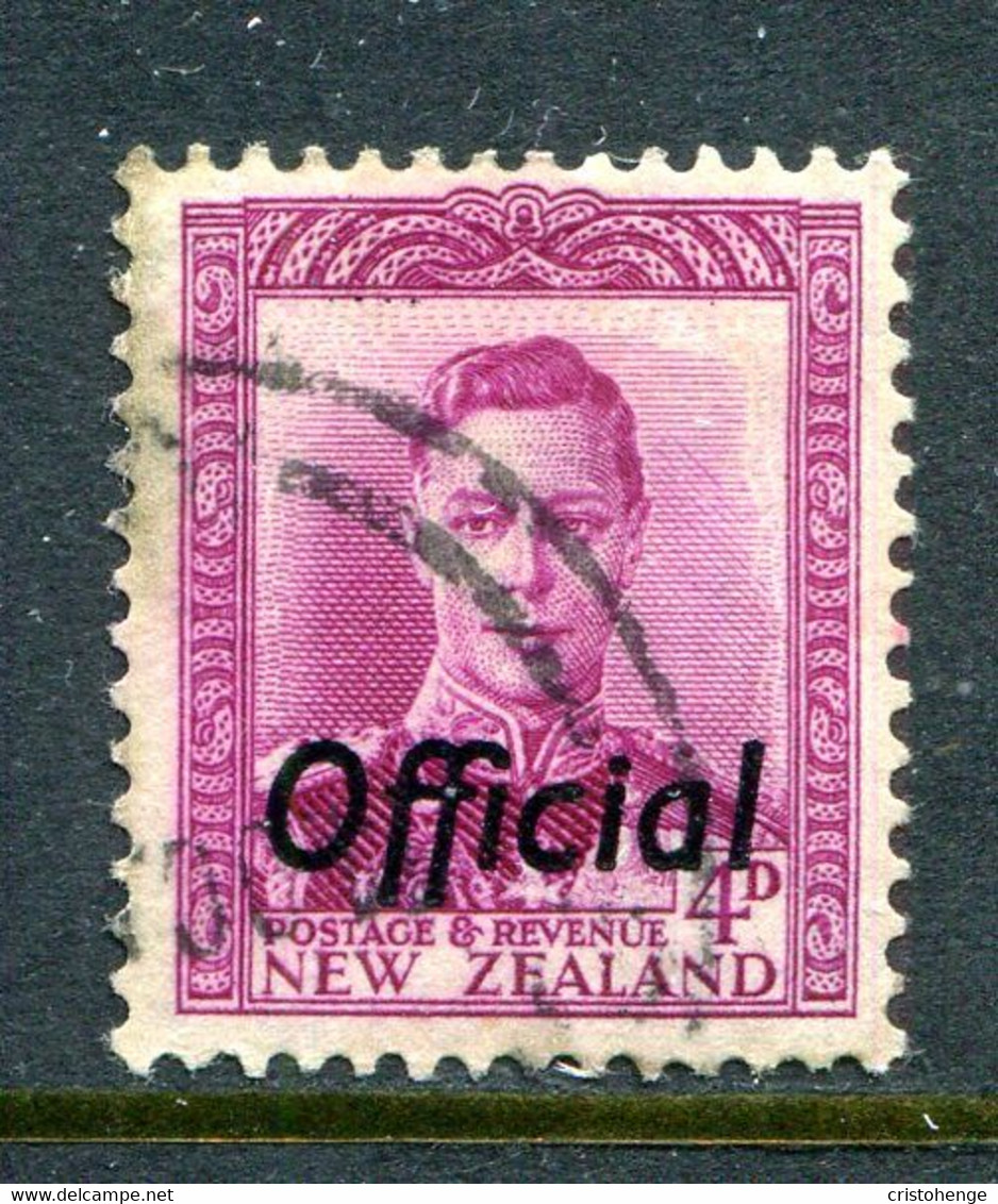 New Zealand 1947-51 Officials - KGVI - 4d Bright Purple Used (SG O153) - Service