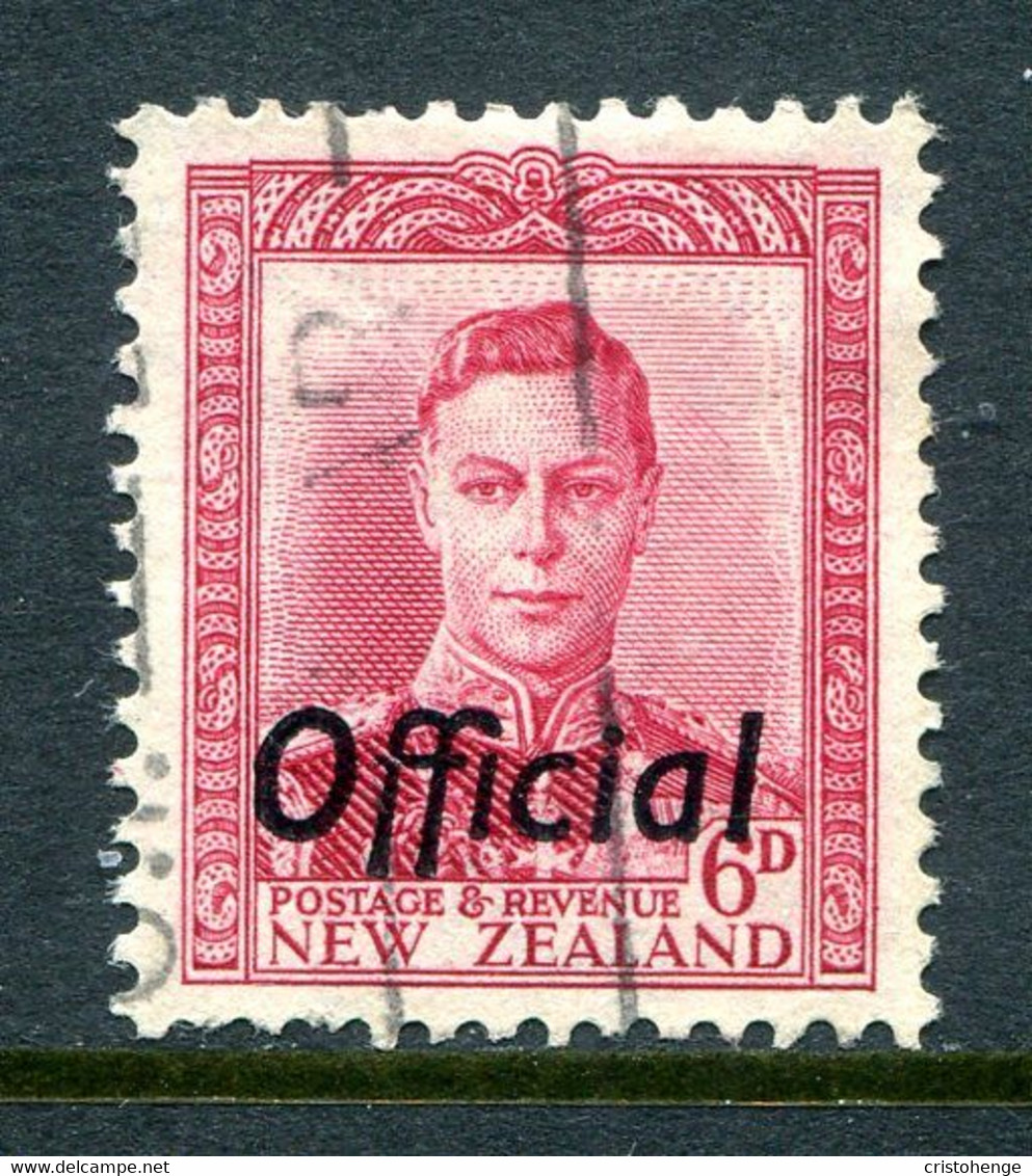 New Zealand 1947-51 Officials - KGVI - 6d Carmine Used (SG O154) - Dienstzegels