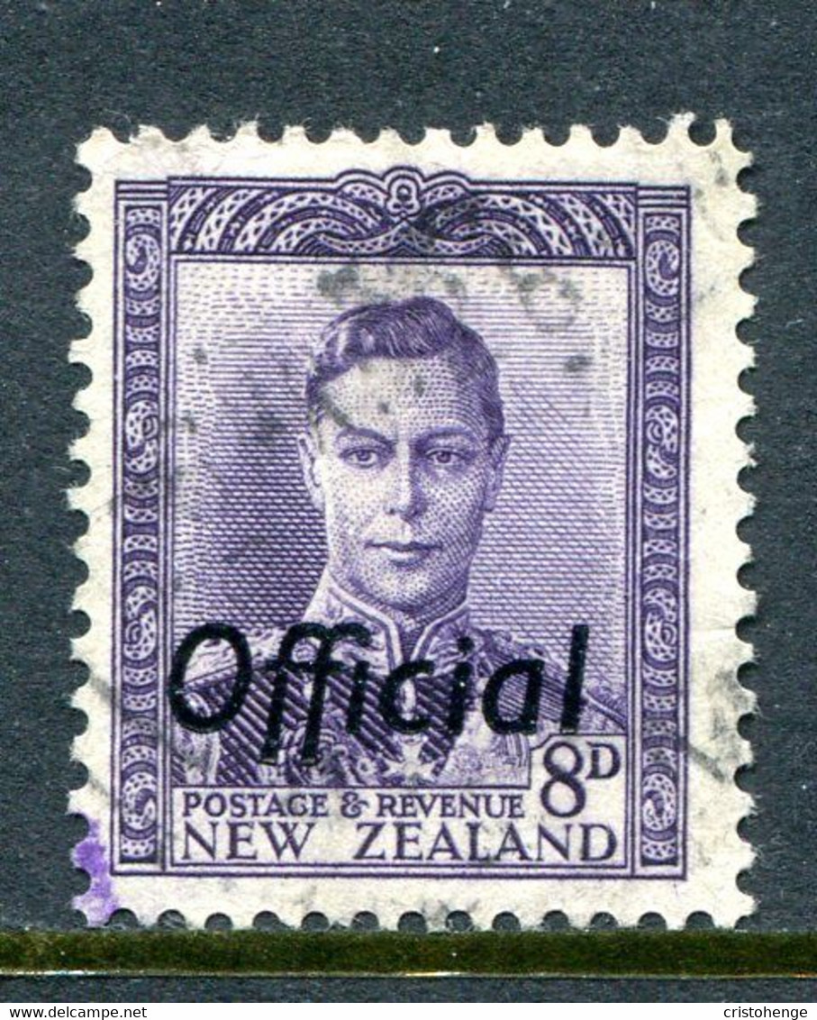 New Zealand 1947-51 Officials - KGVI - 8d Violet Used (SG O155) - Servizio
