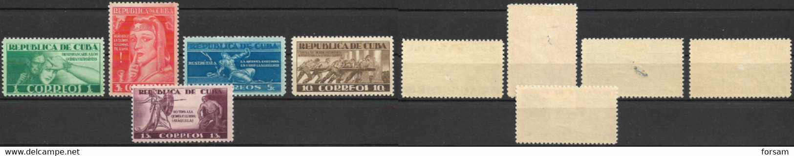 CUBA..1943..Michel # 181-185..MH. - Unused Stamps