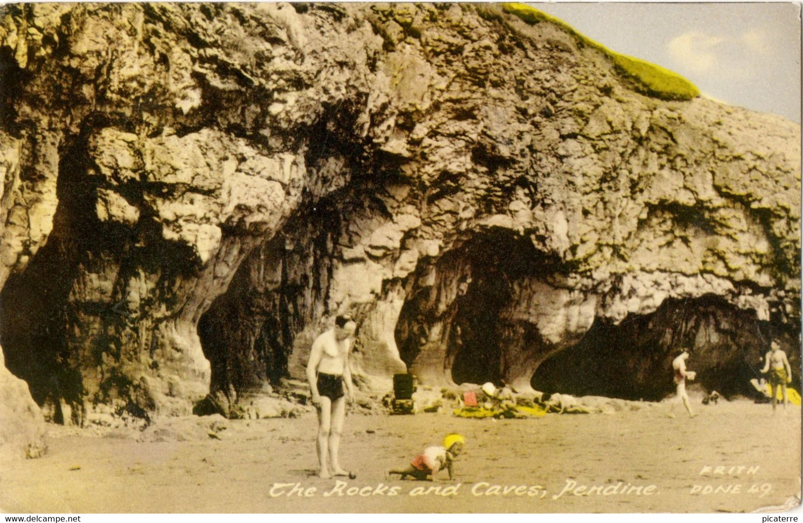 The Rocks And Caves, Pendine 1959  - Frith PDNE 49 - Carmarthenshire