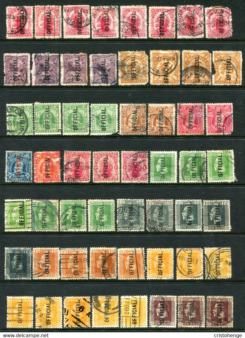 New Zealand 1907-59 Officials - Balance Of The Collection - Mainly Used - Some Faults - Oficiales