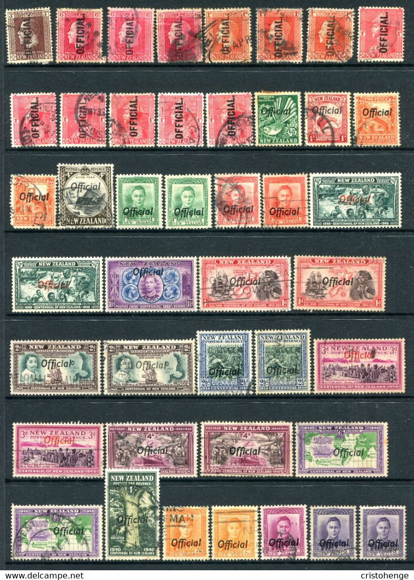 New Zealand 1907-59 Officials - Balance Of The Collection - Mainly Used - Some Faults - Dienstmarken