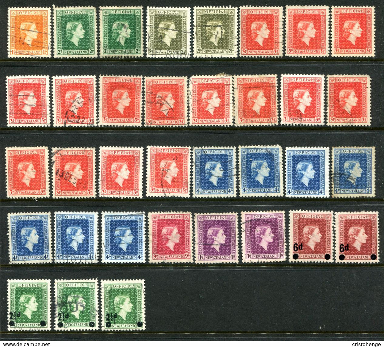 New Zealand 1907-59 Officials - Balance Of The Collection - Mainly Used - Some Faults - Servizio