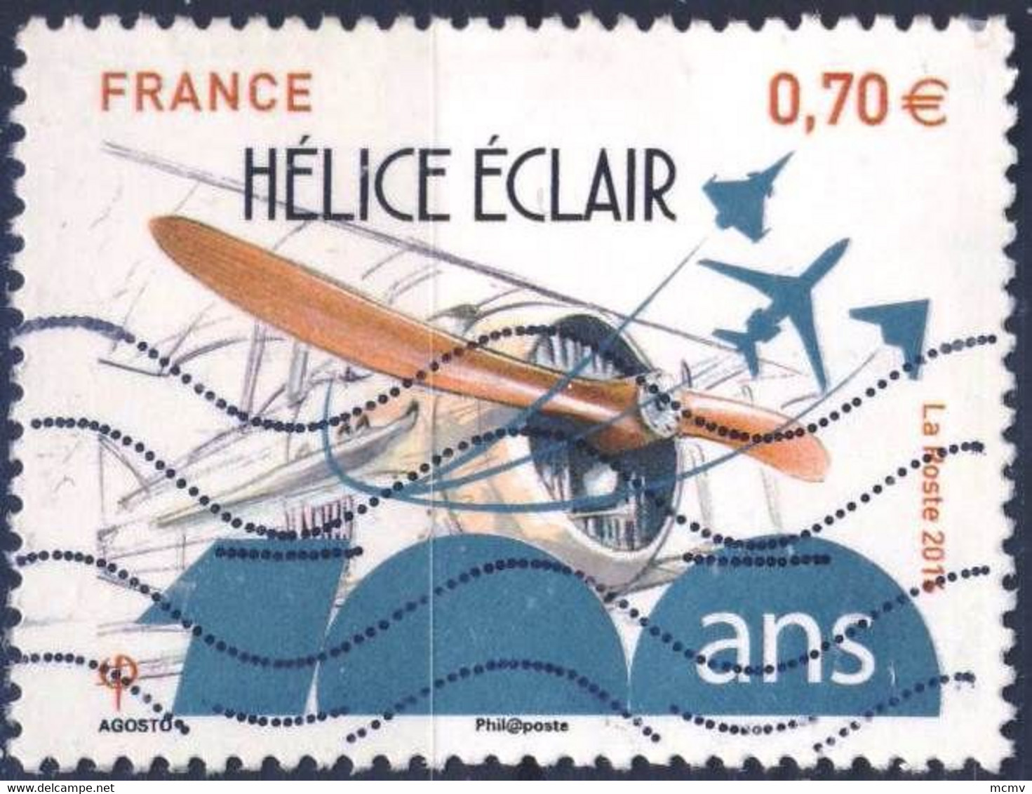 5085 HELICE ECLAIR  OBLITERE ANNEE 2016 - Used Stamps