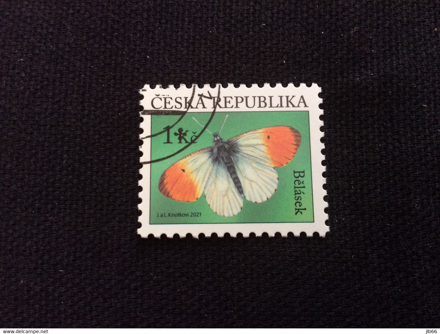 YT 977 Oblitéré  CZ 2021 Papillon Butterfly Orange Tip - Usados