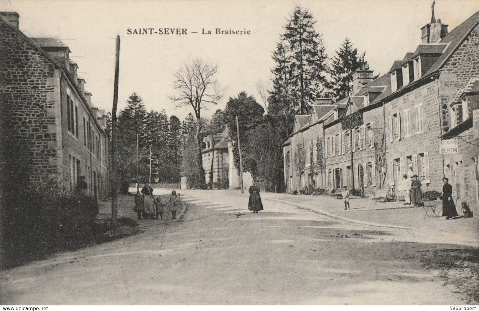 CARTE POSTALE ORIGINALE ANCIENNE : SAINT SEVER LA BRAISERIE ANIMEE LANDES (40) - Saint Sever