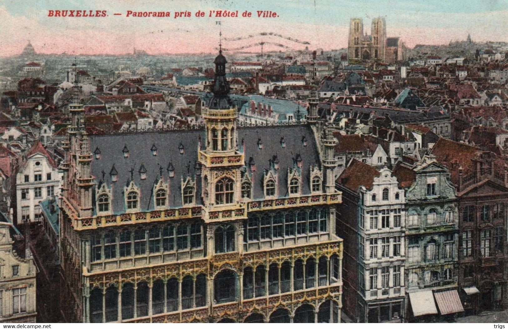 Bruxelles - Panorama Pris De L'Hôtel De Ville - Panoramische Zichten, Meerdere Zichten