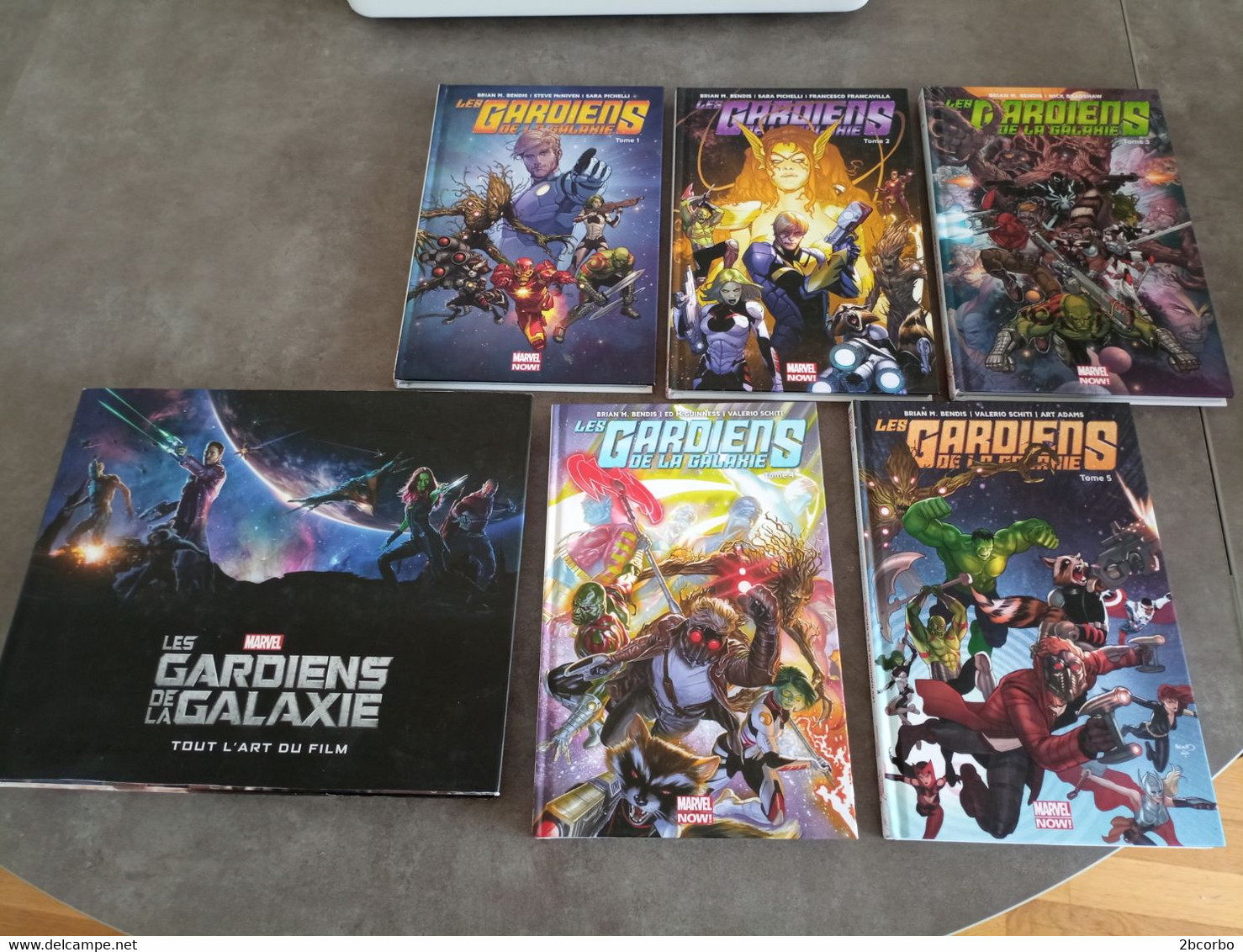 Lot De 6 Albums Marvel Comics Gardiens De La Galaxie Tomes 1/2/3/4/5 + Tout L'art Du Film  Parfait Etat Coins Carres - Lots De Plusieurs BD