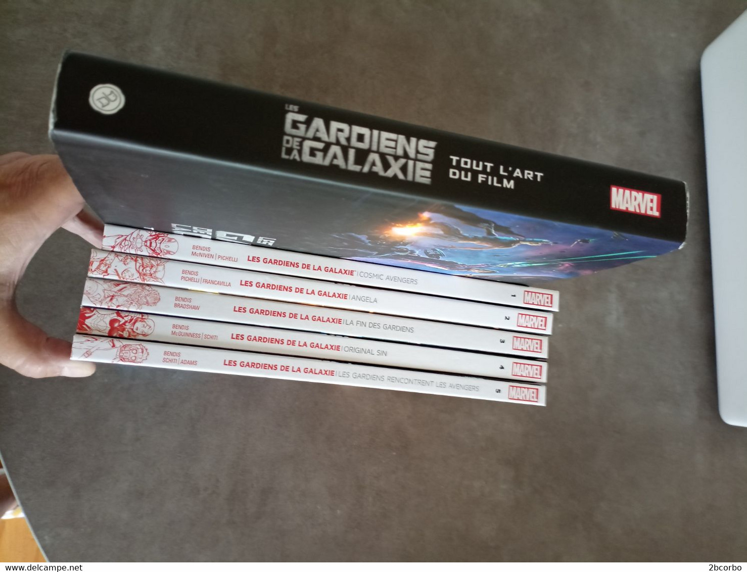 Lot De 6 Albums Marvel Comics Gardiens De La Galaxie Tomes 1/2/3/4/5 + Tout L'art Du Film  Parfait Etat Coins Carres - Paquete De Libros