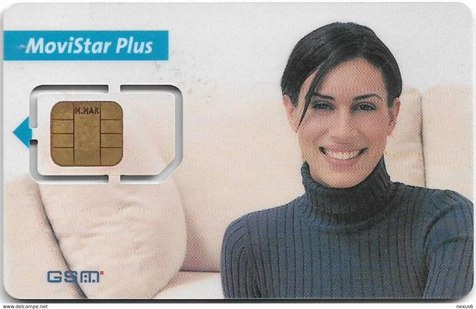 Spain - Telefonica Movistar - Movistar Plus, Mujer Sonriente #1, GSM SIM2 Mini, Mint - Telefonica