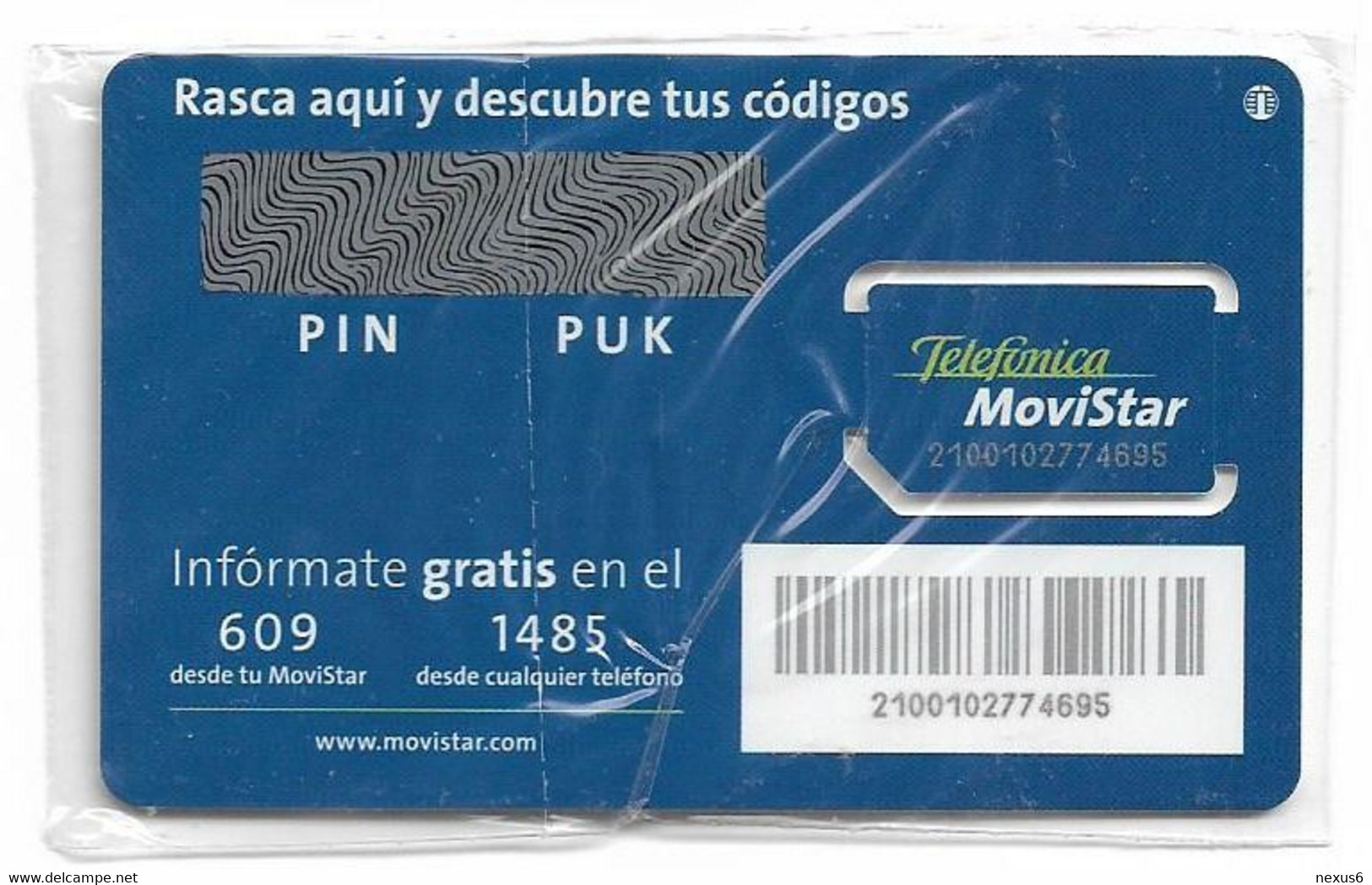 Spain - Telefonica Movistar - Movistar Plus, Mujer Sonriente #3, GSM SIM2 Mini, NSB - Telefonica
