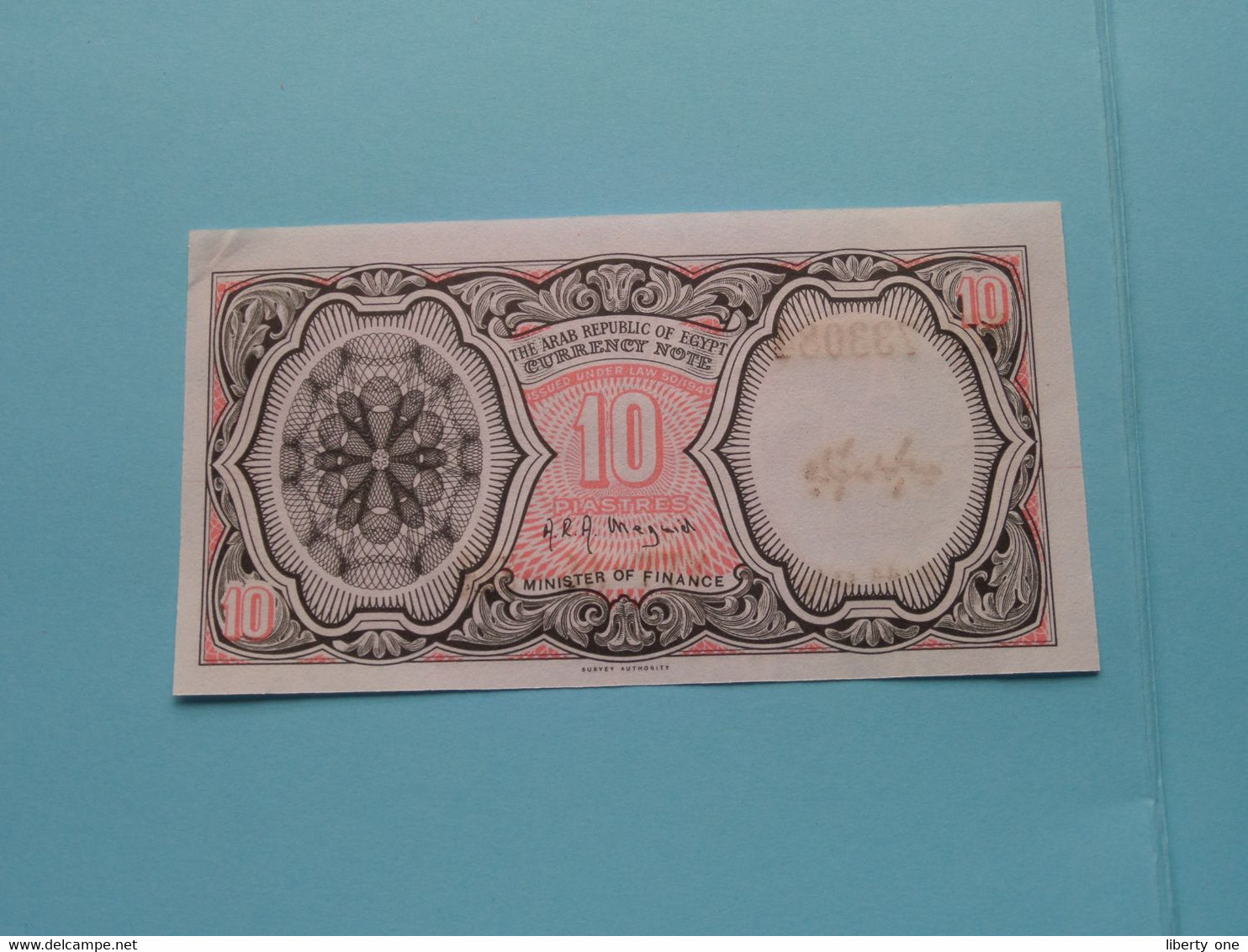 10 Piastres > The Arab Republic Of EGYPT Currency Note N° 733084 - B/44 ( For Grade, Please See Photo ) UNC > Egypt ! - Egitto