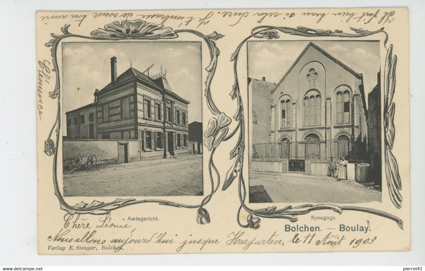 BOULAY - BOLCHEN - Amtsgericht Und Synagoge  (1903) - JUDAÏSME - Synagogue - Boulay Moselle