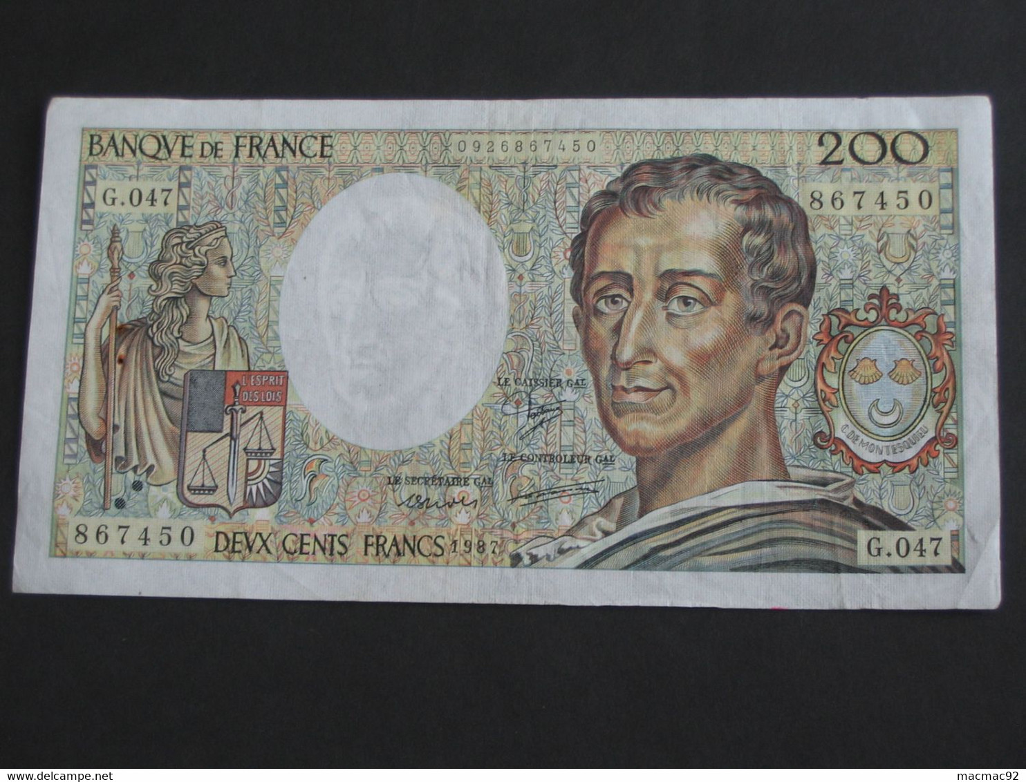 200 Francs MONTESQUIEU 1987  **** EN ACHAT IMMEDIAT **** - 200 F 1981-1994 ''Montesquieu''