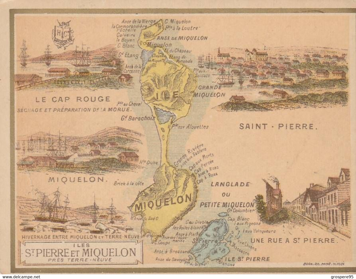 SAINT PIERRE ET MIQUELON LIBRAIRIE HACHETTE H LEMONNIER ET FR SCHRADER - Mapas Geográficas