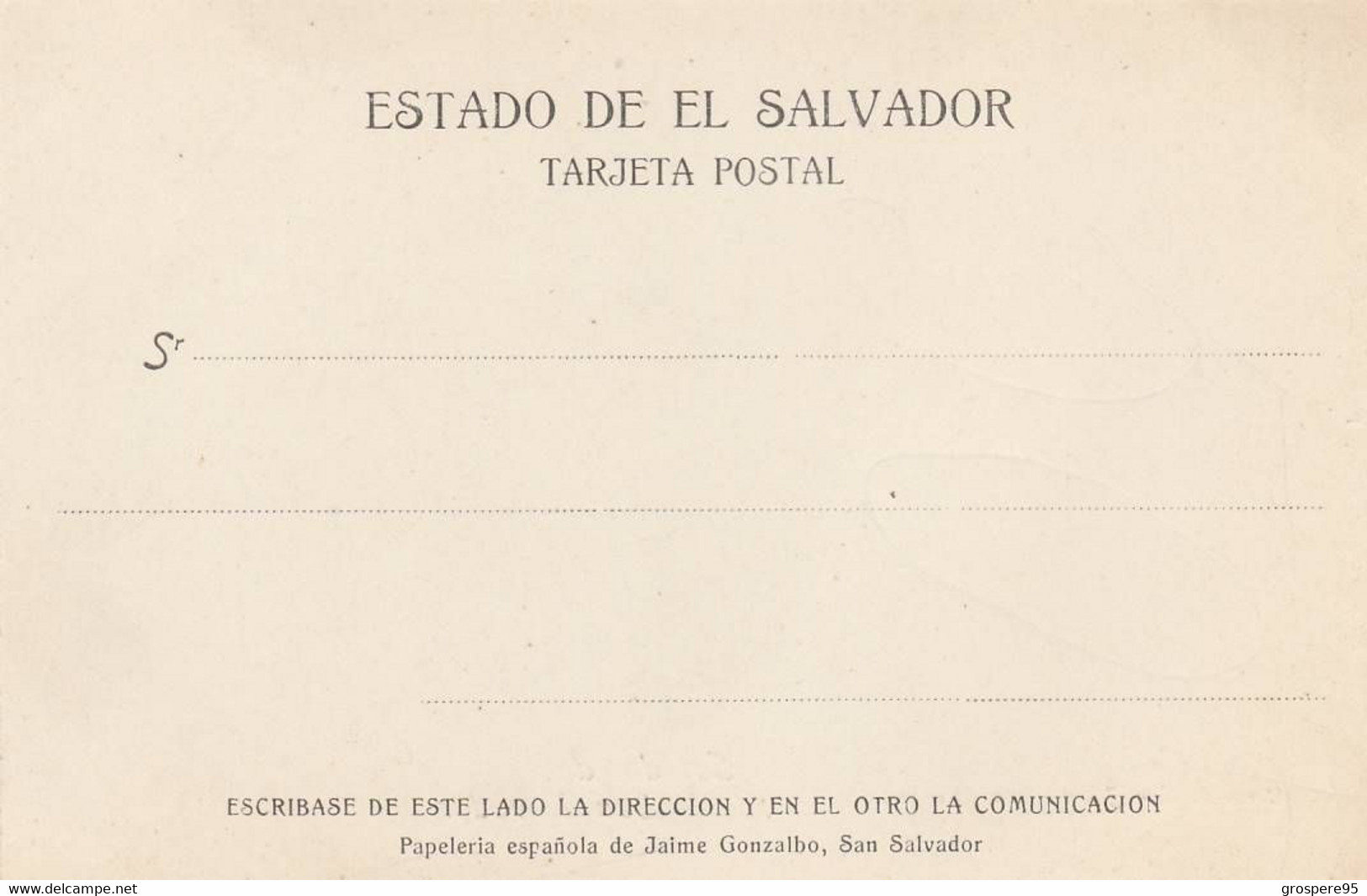 SALUDOS DE SAN SALVADOR  CERRO DE SAN JACINTO RARE - El Salvador