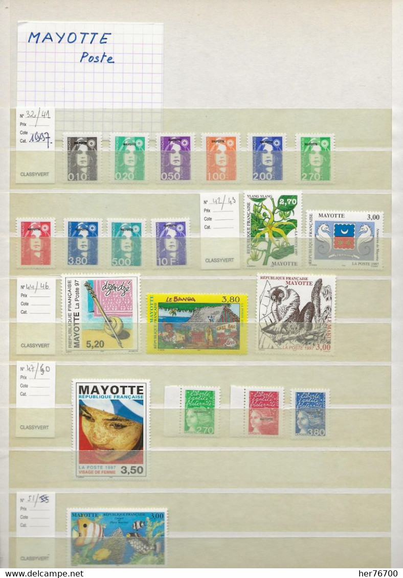 ANNEE 1997   COMPLETE DE MAYOTTE NSTDC - Nuevos